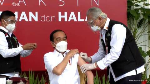 Jokowi after vaccined: It doens't hurt at all